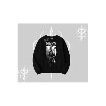 Biskilet Sweatshirt Punk Rock Chaos Skeleton Riot