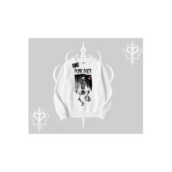 Biskilet Sweatshirt Punk Rock Chaos Skeleton Riot