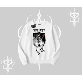 Biskilet Sweatshirt Punk Rock Chaos Skeleton Riot