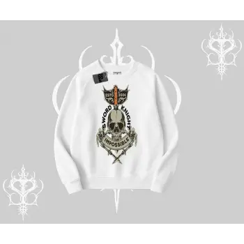 Biskilet Sweatshirt Sword Knight Skull Impossible Street Creed