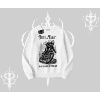 Biskilet Sweatshirt Throttle Therapy No Brakes Just Freedom