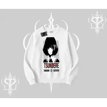 Biskilet Sweatshirt Tsundere Anime Japanese Style Baskılı