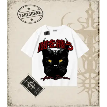 BLACK CAT Oversize Unisex Tişört