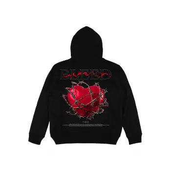 Bleed Oversize Unisex Kapüşonlu Sweatshirt Hoodie Siyah