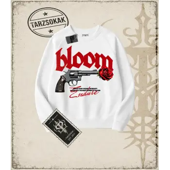 BLOOM Oversize Unisex Bisiklet Yaka Sweatshirt