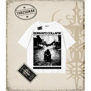 BORN COLLAPSE Oversize Unisex Tişört