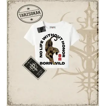 BORN WILD V  Kadın Baby Tee
