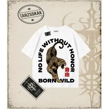 BORN WILD V  Oversize Unisex Tişört