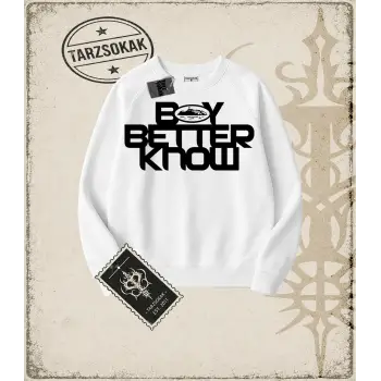 BOY BETTER KNOW Oversize Unisex Bisiklet Yaka Sweatshirt