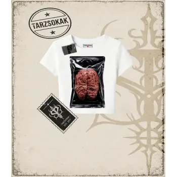 BRAIN HALFTONE Kadın Baby Tee