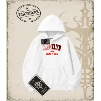 Brooklyn  1898 Oversize Unisex Kapşonlu Sweatshirt