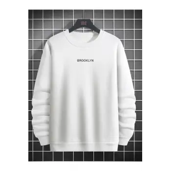 Brooklyn Baskılı 3 Oversize Beyaz