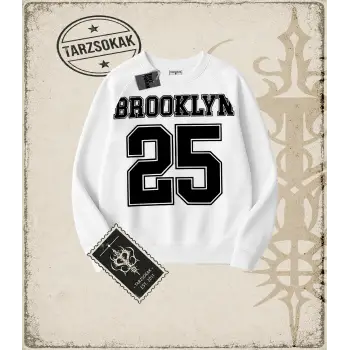 Brooklyn    Oversize Unisex Bisiklet Yaka Sweatshirt