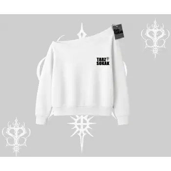 Cafe - Butik - Galeri vb işyerlerine  Kadın KAYIK YAKA Sweatshirt
