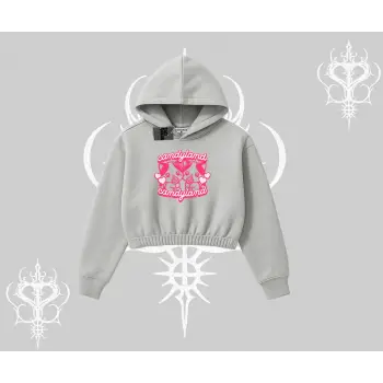 Candyland Yazılı Sevimli Kedi Baskılı Kolsuz Tshirt