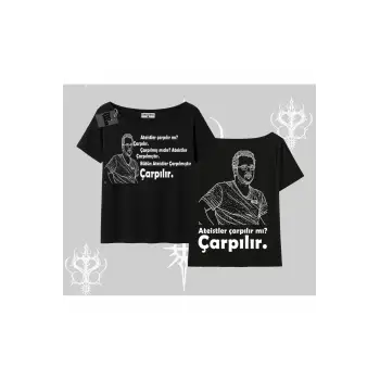 Çarpılır mı? Çarpılmıştır. Kayık Yaka Tshirt