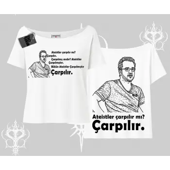 Çarpılır mı? Çarpılmıştır. Kayık Yaka Tshirt