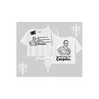 Çarpılır mı? Çarpılmıştır. Oversize Crop Tshirt