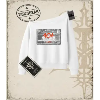 CASSETTE Kadın Kayık Yaka Sweatshirt