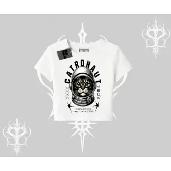 Catronaut Kedi Baskılı Babby Tee Tshirt