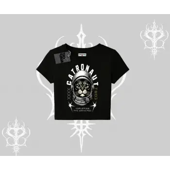 Catronaut Kedi Baskılı Babby Tee Tshirt - Çocuk