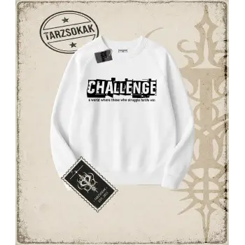 Challenge Oversize Unisex Bisiklet Yaka Sweatshirt