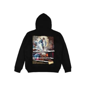 Christ Siyah Oversize Unisex Kapüşonlu Sweatshirt Hoodie