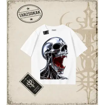CHROME SKULL Oversize Unisex Tişört