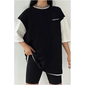 Çift Renk MİNİMAL ESSENTIAL  2 Baskılı Unisex Tshirt
