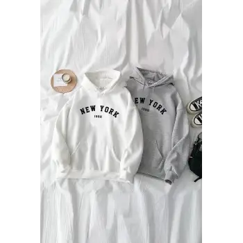Çift Sevgili Paket Pamuklu Oversize Sweatshirt