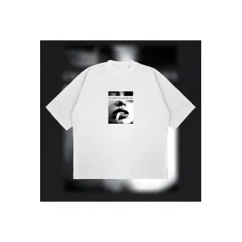 Cigarette After Baskılı Oversize Unisex Pamuklu Nefes Alan Kalın Kumaşlı