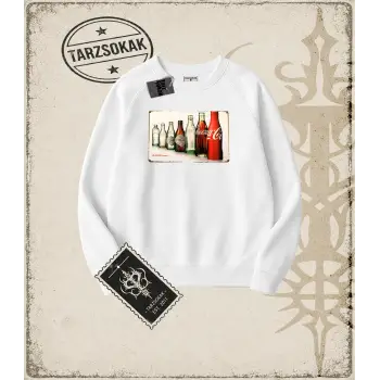 Coco Coca Cola Oversize Unisex Bisiklet Yaka Sweatshirt