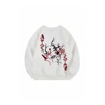 Coke serisi Letter & Figure Graphic Pullover
