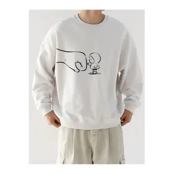 Coko serisi Cartoon Graphic Drop Shoulder Sweatshirt