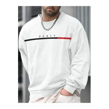 Coko serisi Manfinity Homme Letter Graphic Sweatshirt