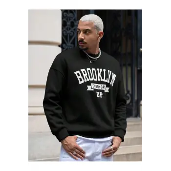 Coko serisi Manfinity Sporsity Letter Graphic Drop Shoulder Sweatshirt