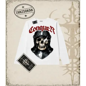 CONQUER   Oversize Unisex Long Sleeve Uzun Kollu Tişört
