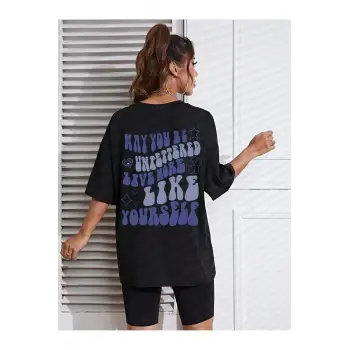 Coolane Kelebek Desenli Baskılı T-shirt