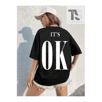Coolane Sloganlı Grafik Düşük Omuz Oversize Tişört