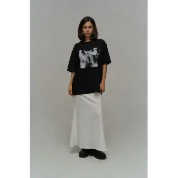 Corset Siyah Oversize Tshirt