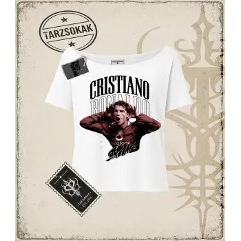 CR7 FRONT Kadın Kayık Yaka Tişört
