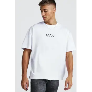 Crash Man African Erkek Beyaz Oversize Tshirt