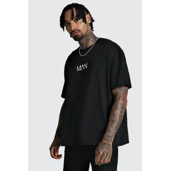 Crash Man African Erkek Siyah Oversize Tshirt