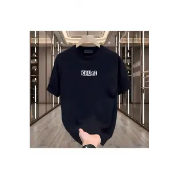Crush Baskılı Siyah