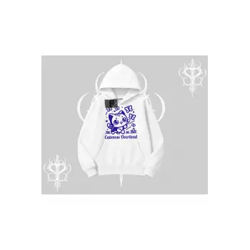 Cuteness Overload Kedi Baskılı Kapşonlu Sweatshirt