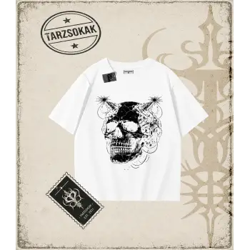 CYBER PUNK SKULL Oversize Unisex Tişört