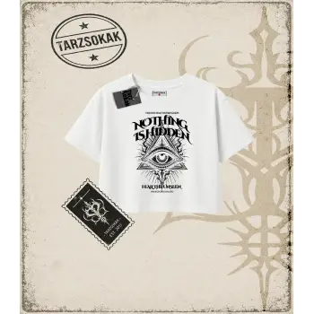 DARK OCCULT FRONT Kadın Crop Tişört