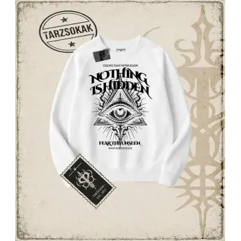 DARK OCCULT FRONT Oversize Unisex Bisiklet Yaka Sweatshirt