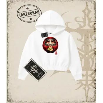DARUMA Kadın Crop Kapşonlu Sweatshirt