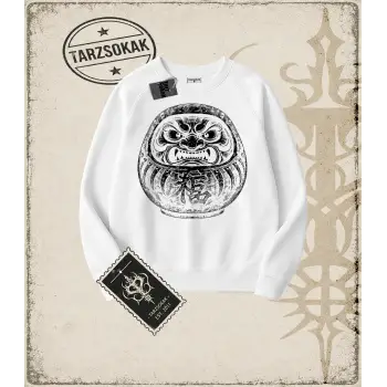 DARUMA Oversize Unisex Bisiklet Yaka Sweatshirt